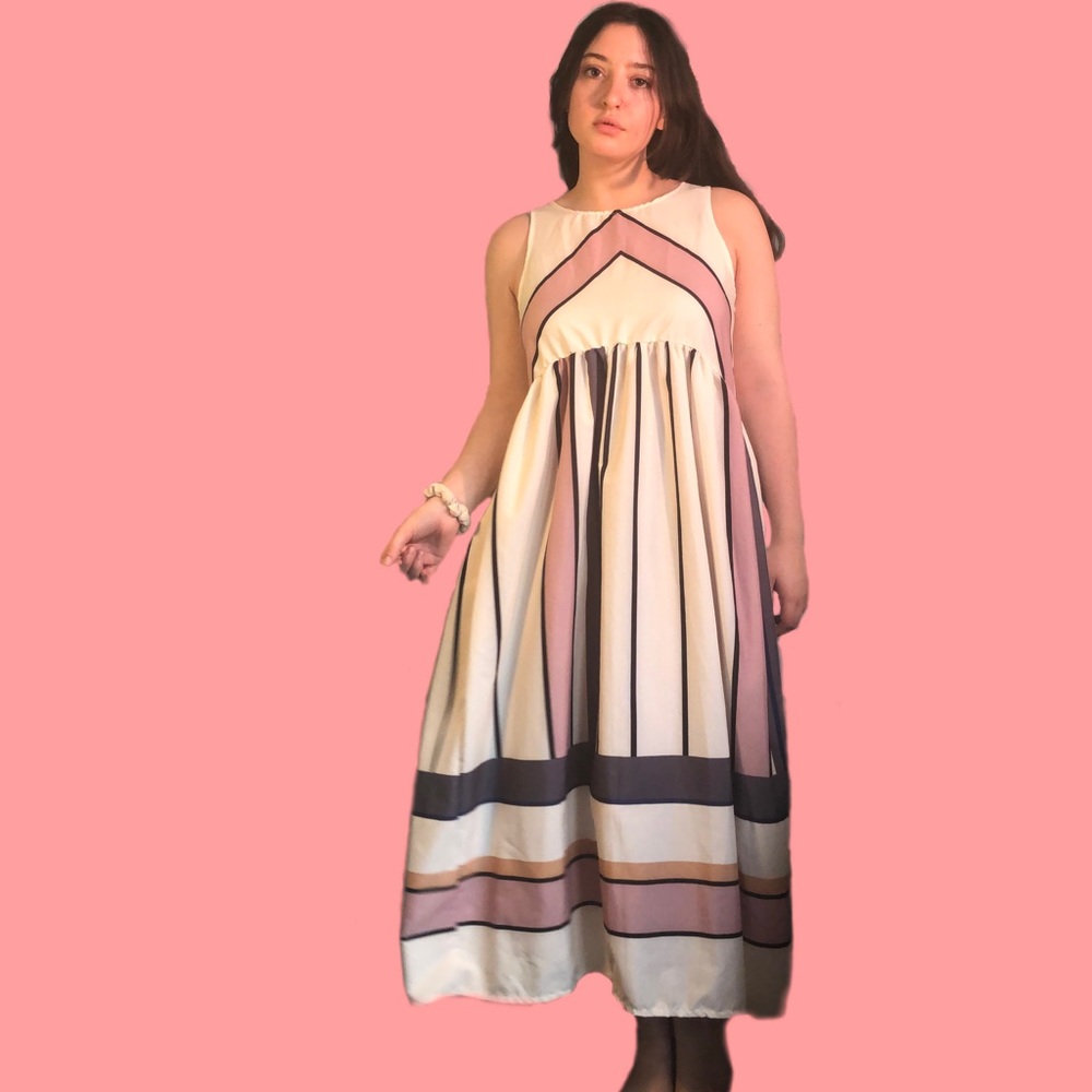 Gorgeous color block maxi dress